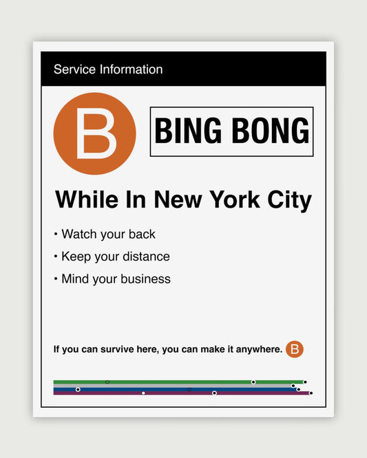 Poster Prints - MTA NYC Parody Design