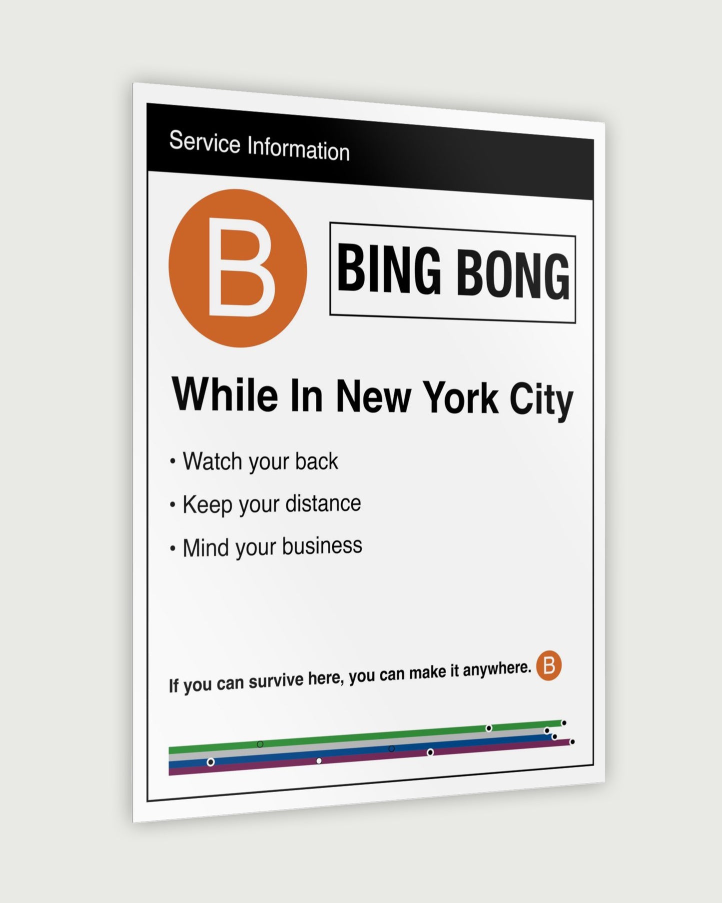 Poster Prints - MTA NYC Parody Design